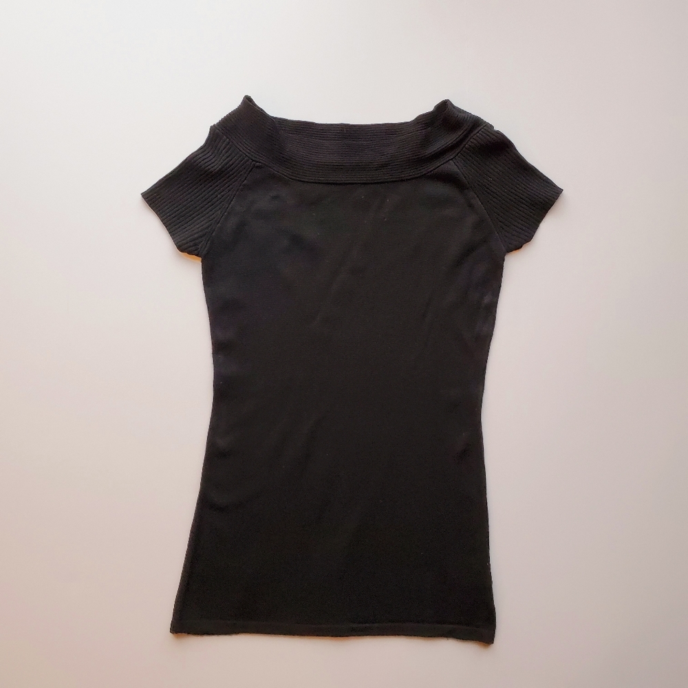 Temt Black knit Short Sleeve Summer Top